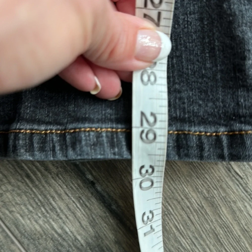 Soft Surroundings jeans, blue gray, dark denim size medium petite bikercore
